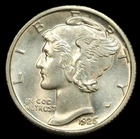 1926 mercury dime- Choice Gem Bu -SMH846
