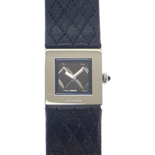 CHANEL  H0116 Watches black/Silver Stainless Steel/leather Women blackDial