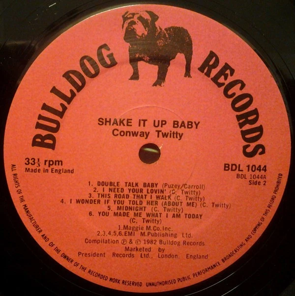 Conway Twitty - Shake It Up Baby (LP, Album, Comp) (Mint (M)) - 3784041011 - Image 4 of 4