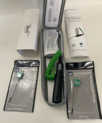 TempTest Blue Smart Digital Thermometer  w/Bluetooth + 2 Temp Probes & Cert NEW