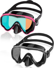 Eversport Swim Goggles Adult with Nose Cover, Anti-Fog Clear Diving Mask Wide Vi
