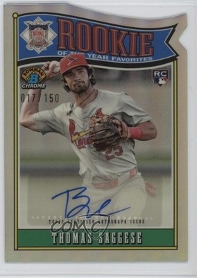 2025 Bowman Rookie of the Year Favorites 17/150 Thomas Saggese Auto RC 1s2k