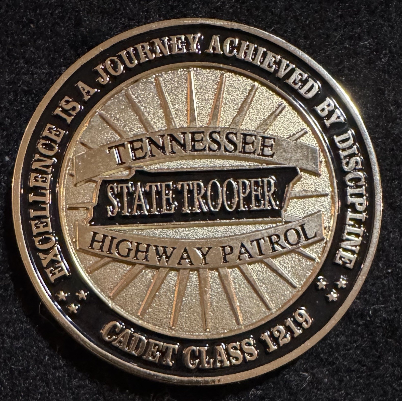 Tennessee Highway Patrol State Trooper Challenge Coin Cadet Class 1219 ...