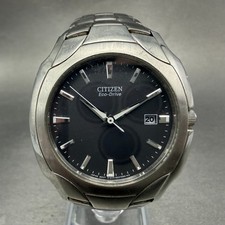 Citizen Eco-Drive Watch Men 38mm Gray Dial Silver Tone Date Round E111-S022240