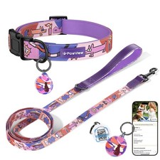 Dog Collar and Leash Set, QR Tag Adjustable Pet Collar, 5 FT Heavy Duty Dog L...
