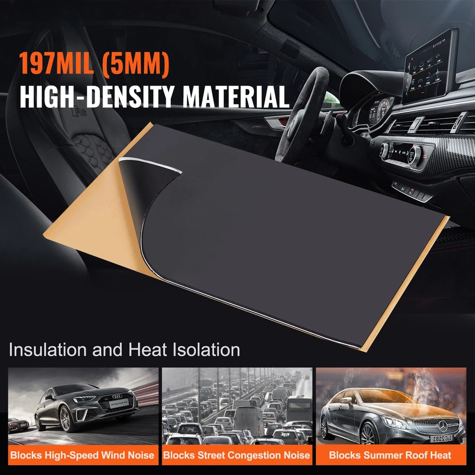 Uimoso  Tapis Isolation Phonique Thermique Isolant Voiture 247,9x390,9 mm 2,3 m² - Photo 2/4
