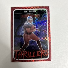 2025 Panini Rookies & Stars - Thrillers Tiki Barber #11 Red Plaid