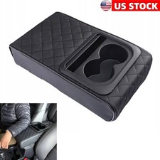 Car Center Console Cover Universal Car Armrest Cushion With Cup And Phone Holder Car Center Console Cover Universal Car Armrest Cushion With Cup And Phone Holder
