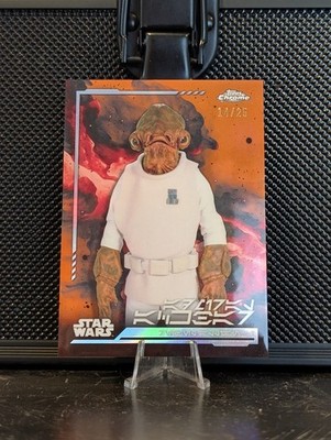 2024 STAR WARS CHROME Admiral Ackbar ORANGE AUREBESH #AV-121 #14/25