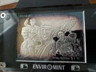 NOLAN RYAN, 1992 ENVIROMINT 25 YEAR COMMEMORATIVE, 3 oz .999 SILVER MEDALLION