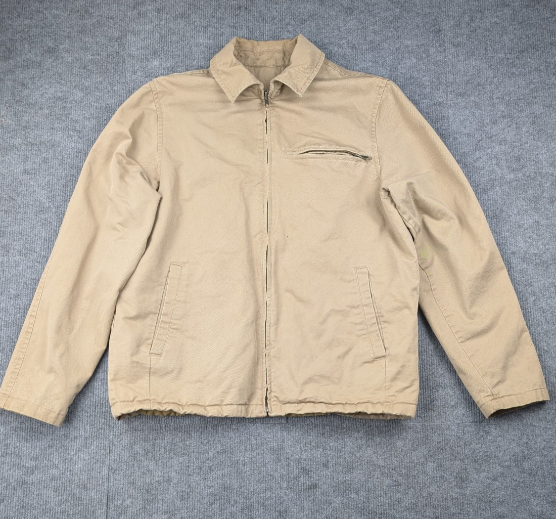 Gap Canvas Jacket Mens Small Bomber Mechanic Detroit Y2K Vintage Tan Work Wear