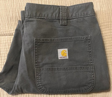 Carhartt Relaxed Fit Carpenter Cargo Pants Grey Mens Size 34x30