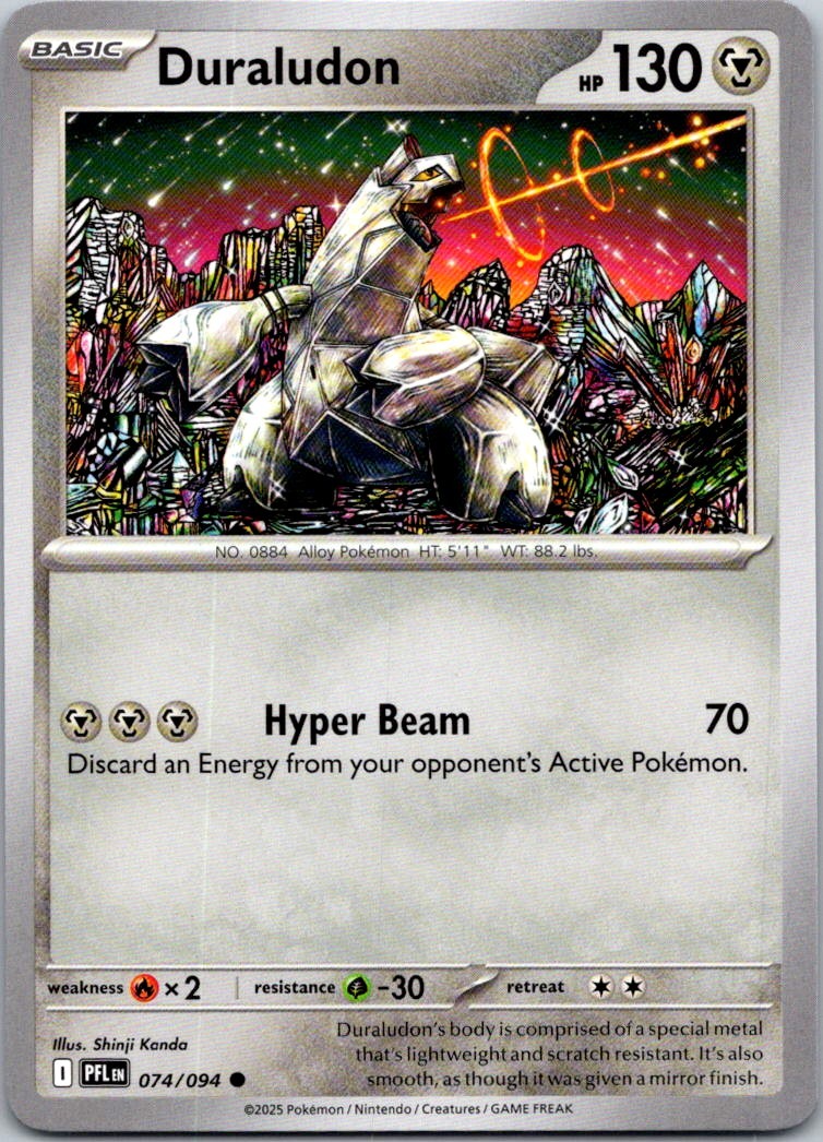 2025 POKEMON ME02 - PHANTASMAL FLAMES - DURALUDON COMMON #74 /94