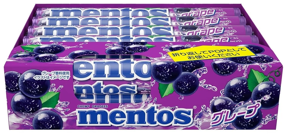 Mentos Chewy Mint Candy Roll Grape 1.32 ounce/14 Pieces (Pack of 12) Set of 2 - Image 2 of 4