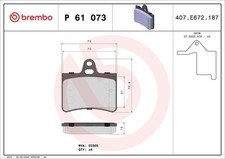 Bremsbelagsatz Hinten Citroen-System für Citroen C5 I DC Break DE II RC 01-08