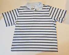 GEORGE GOLF POLO SHIRT SS MEN'S 2XL 50-52 Light Blue, Striped