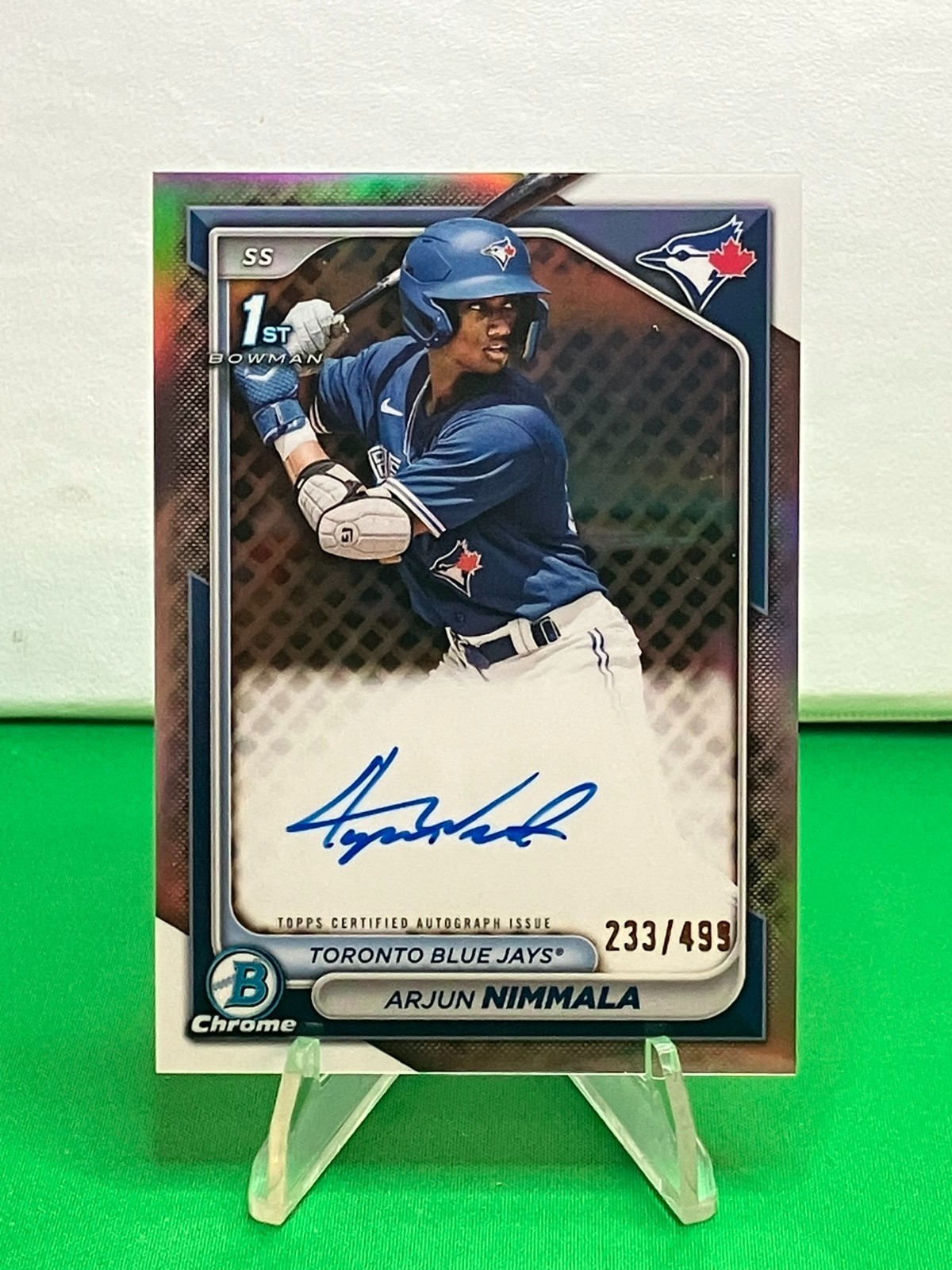 2024 Bowman - Arjun Nimmala #CPA-AN - Chrome Prospect Refractor Auto /499