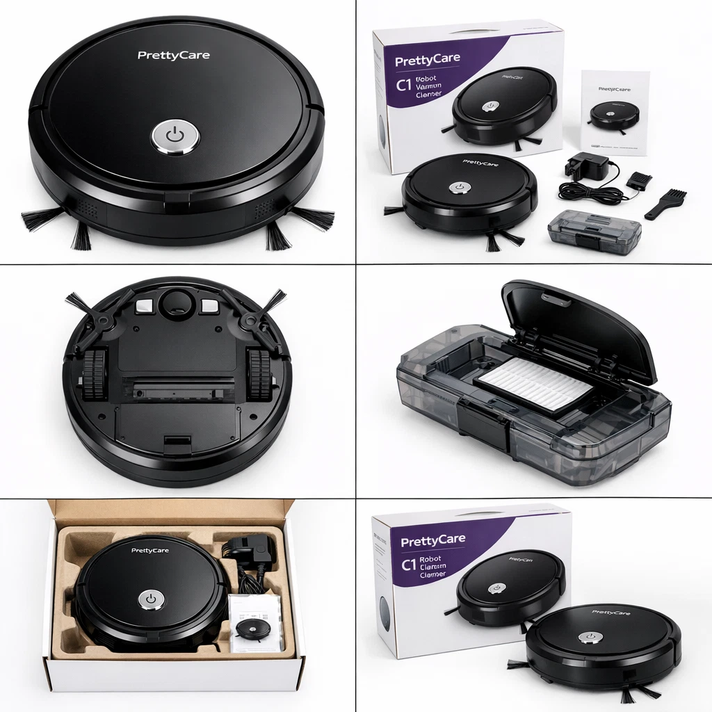 PrettyCare C1 Robotic Vacuum 3000Pa Powerful Suction Auto-Recharge NEW
Opens in a new window or tab