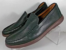 259255X SD50 BRANNON MENS SHOES SIZE 9 M BLACK LEATHER SLIP ON JOHNSTON & MURPHY