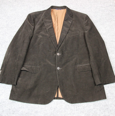 Brooks Brothers Corduroy Madison 1818 Sport Coat Blazer Mens 48R Brown Cotton