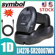 Symbol LI4278-SR20007WR Bluetooth Wireless 1D Barcode Scanner USB Kit W/ Cradle