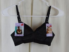 Hanes Womens Wireless T-Shirt Bra Comfy Support Lightweight Gray Size Small