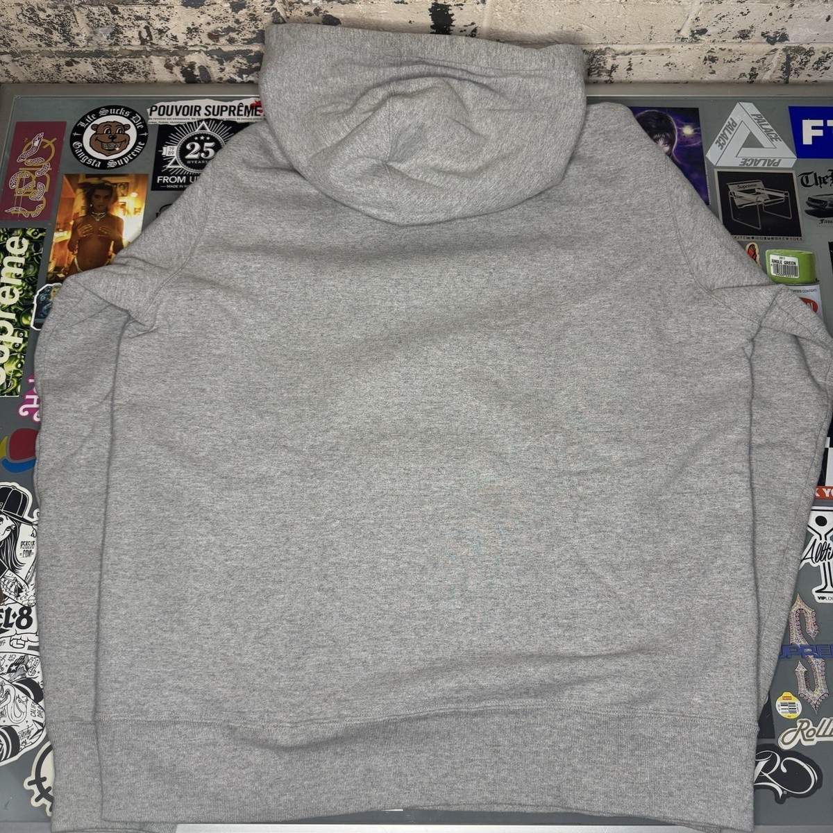 Supreme Cat In The Hat Hooded Sweatshirt Heather Grey Sz L | eBay