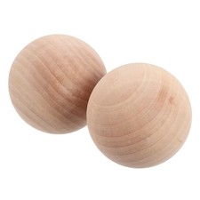 2pcs Wood Balls, 70mm Unfinished Wooden Balls, Solid Hardwood Round Beads