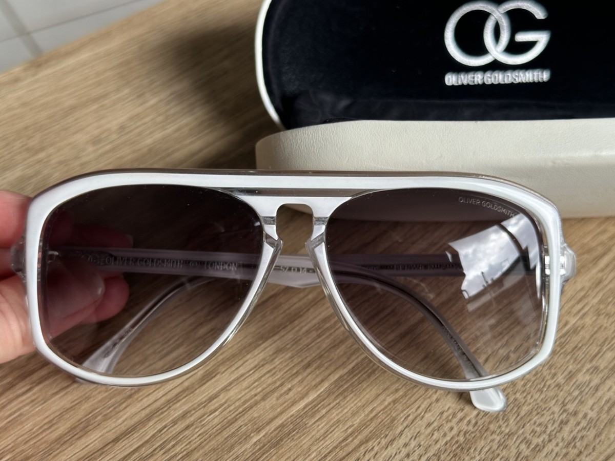 OLIVER GOLDSMITH BERWICK 白 Oliver Goldsmith England Women's Sunglasses BERWICK (1979) White