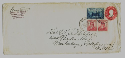 Scott U35 & U41 Philippines covers (n=2) with added Scott 383, 389 & 411 stamps