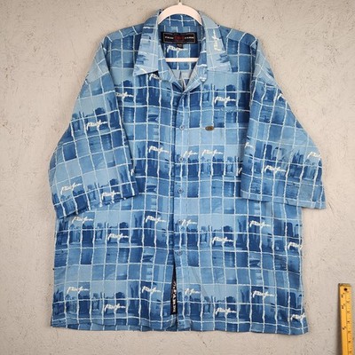 phat farm dress shirts Phat Farm XXL Men's Dress Shirt Phat Print Stripes Long Sleeve