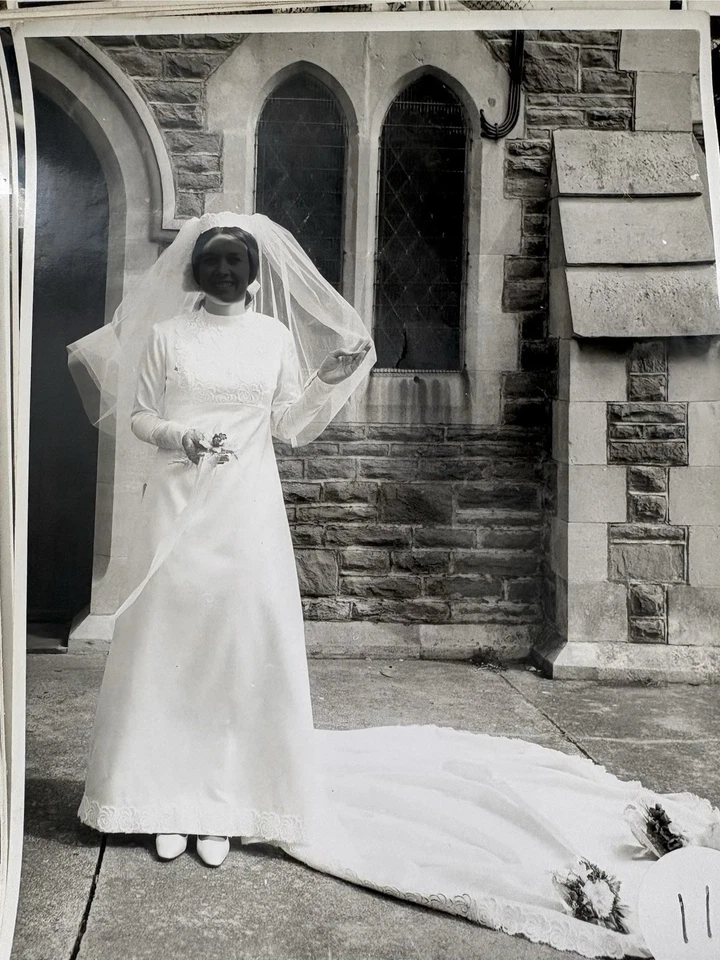 1960 Bespoke Vintage Empire Line Wedding Dress - Image 1 of 4