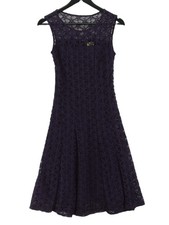 Roman A-Line Midi Dress UK10 in Purple