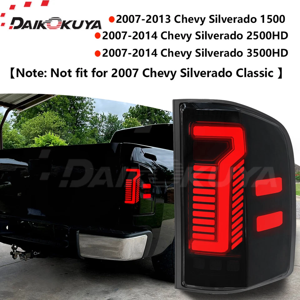 Luces traseras LED 2007-12 13 14 para Chevy Silverado 1500 2500HD 3500HD Foto 2 de 4