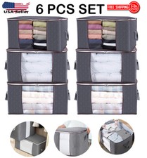 6 PCS Large Foldable Storage Bag Clothes Blan...