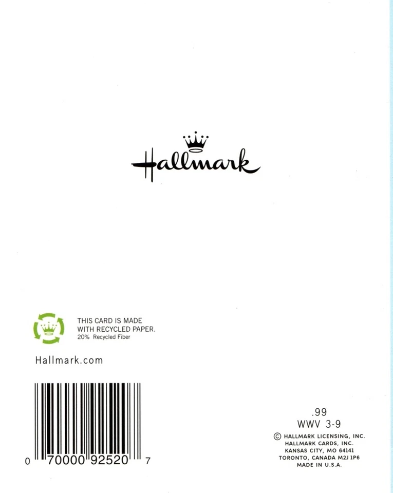 Congratulations New Baby Boy Brown Bear Cap & Ball Hallmark Greeting Card - Image 3 of 3