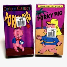 Lot of 2 Porky Pig Cartoon Classics VHS Vol 2  3 Alpha Video 1991 SEALED RARE