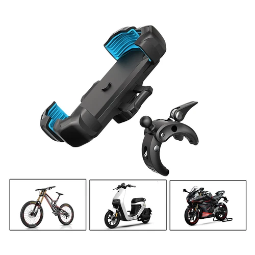 Motorcycle Phone Mount Auto Lock 100mph Military Anti-Shake Bike Phone Holder US - Picture 2 of 13