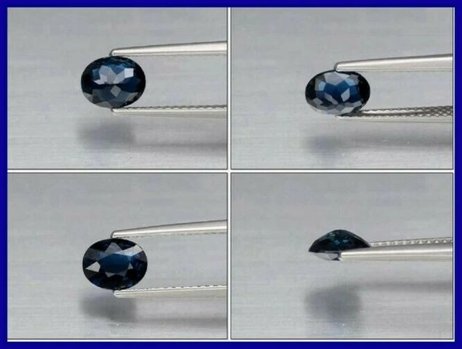 Certificated 0.76 ct  IF Clean Tourmaline Oval Natural Unheated Blue Tourmaline! - Image 3 of 3