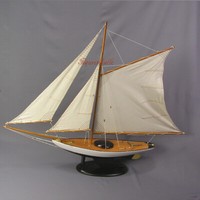Segelboot Segelschiff Modell Segelyacht Holz Maritim Standmodell Schiff Deko Neu