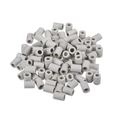 100pcs Ceramic Tube Insulated Electronic Wire Bundle Protection Heat Insulati...