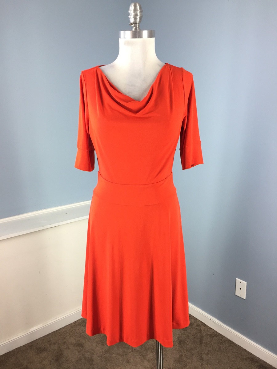 Banana Republic S 4 Flare stretch Career Cocktail Cherry Red Dress Cute Wow Banana Republic S 4 Flare stretch Career Cocktail Cherry Red Dress Cute Wow