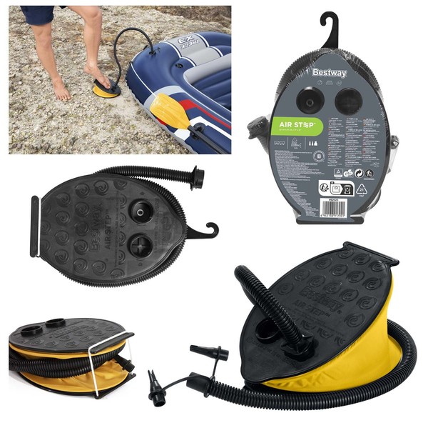 Bestway Luftpumpe Air Step - FußPumpe Blasebalg Pumpe Fussluftpumpe Luftmatratze-image