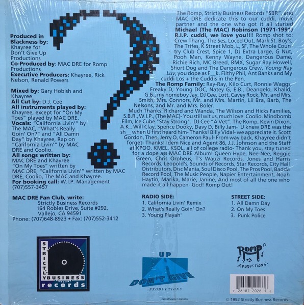 洋楽 mac dre / what's really going on g rap Mac Dre - What's Really Going On? (CD, 2001) Rare Album