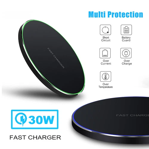 30W Wireless Charger Metall Schnellladematte für iPhone 16 15 14 13 12 Pro Max - Bild 3 von 11