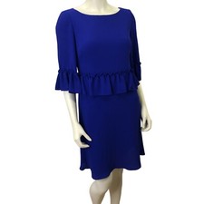 LAUREN RALPH LAUREN ELBOW RUFFLE PURPLE DRESS SZ 6 NWT