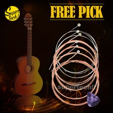 Premium Acoustic Guitar Strings Universal 6 Pcs With Free Pick For Beginner