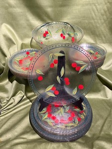 Long Stay Special Huge Lot Set Of Arcoroc France Textured Glass Cherry Plates Bowls Serving Sfh Factory Online Usa Idealfa Com