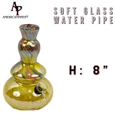 8” Water Pipe/ Heavy Soft glass Pipes By INHALE & AmericanPipes