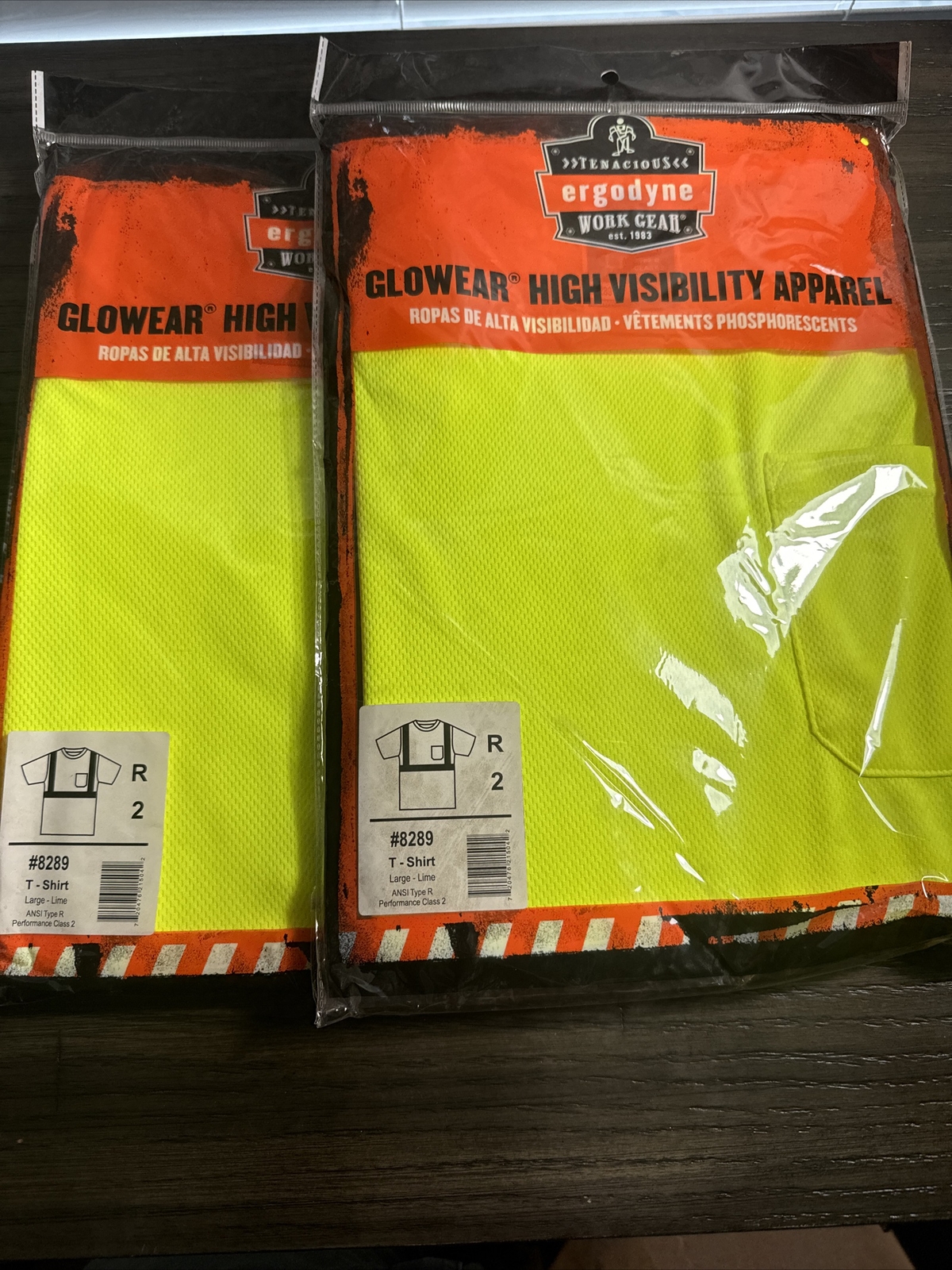 Ergodyne GloWear Hi Vis Lime Type R Class 2 T-Shirt | Model 8289 Size L New